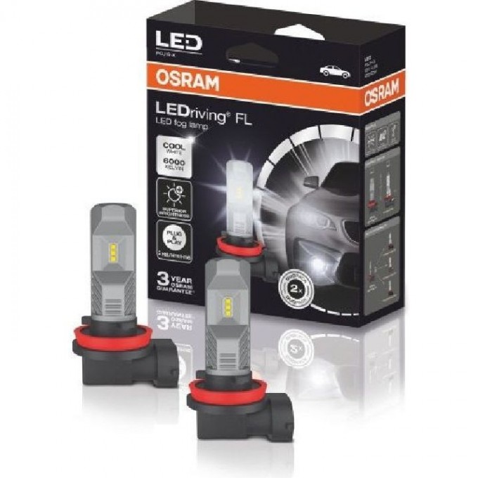 Автолампа OSRAM LED ≜H8, ≜H11, ≜H16 для ПТФ LEDriving 67219CW 4052899605046