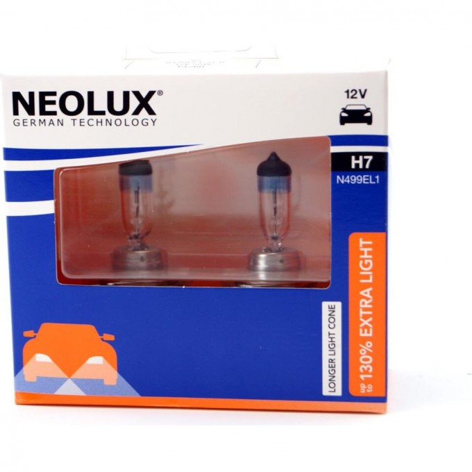 Автолампы NEOLUX H7 +130% Extra Light N499EL1-2SCB (2 шт) 4052899540514