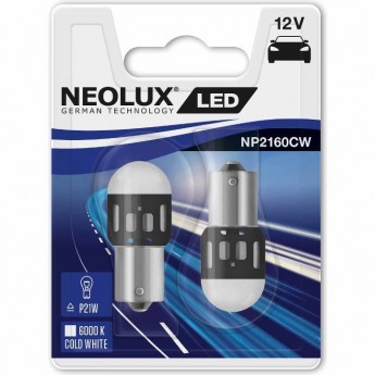 Автолампы NEOLUX ≜P21W LED technology NP2160CW-02B Белый(2 шт)