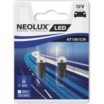 Автолампы NEOLUX ≜W5W LED technology NT1061CW-02B Белый (2 шт)