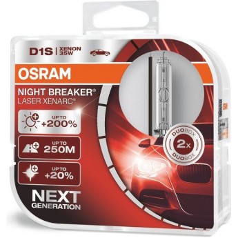 Автолампы OSARAM D1S XENARC NIGHT BREAKER LASER 66140XNL-HCB (2 шт)