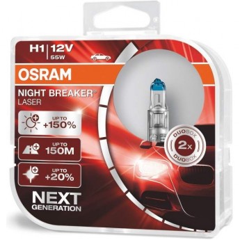 Автолампы OSARAM H1 OSRAM NIGHT BREAKER LASER 64150NL-HCB (2 шт)