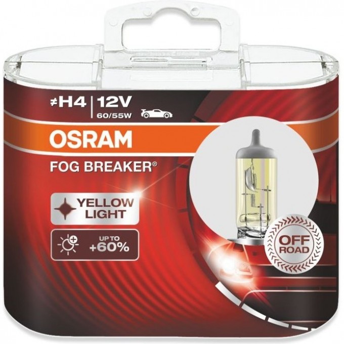 Автолампы OSARAM H4 FOG BREAKER 62193FBR-HCB (2 шт) 4052899932234
