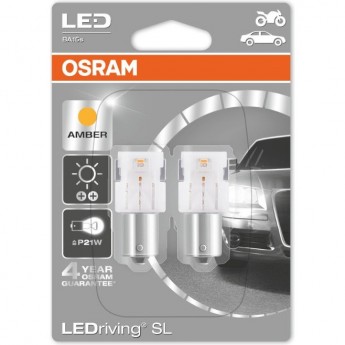 Автолампы OSARAM LED ≠P21W LEDRIVING 7458YE-02B Amber (Желтый)