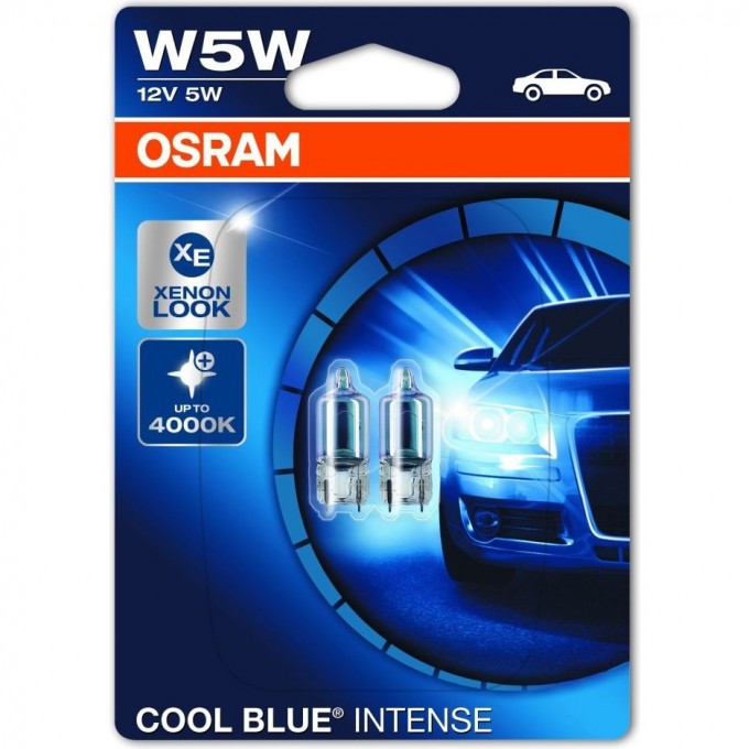Автолампы OSARAM W5W COOL BLUE INTENSE 2825HCBI-02B (2 шт) 4052899418646