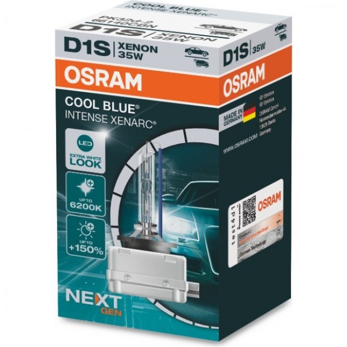 Автолампы OSRAM D1S XENARC® COOL BLUE® INTENSE Next Gen 4062172157322