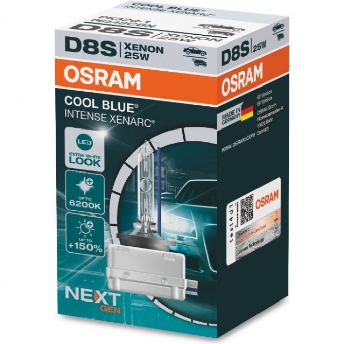 Автолампы OSRAM D8S XENARC® COOL BLUE® INTENSE Next Gen — 66548CBN 4062172148412