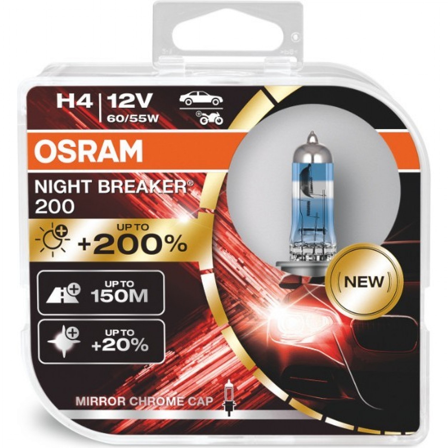 OSRAM H4 NIGHT BREAKER 200 64193NB200-HCB 4062172198158. Купить