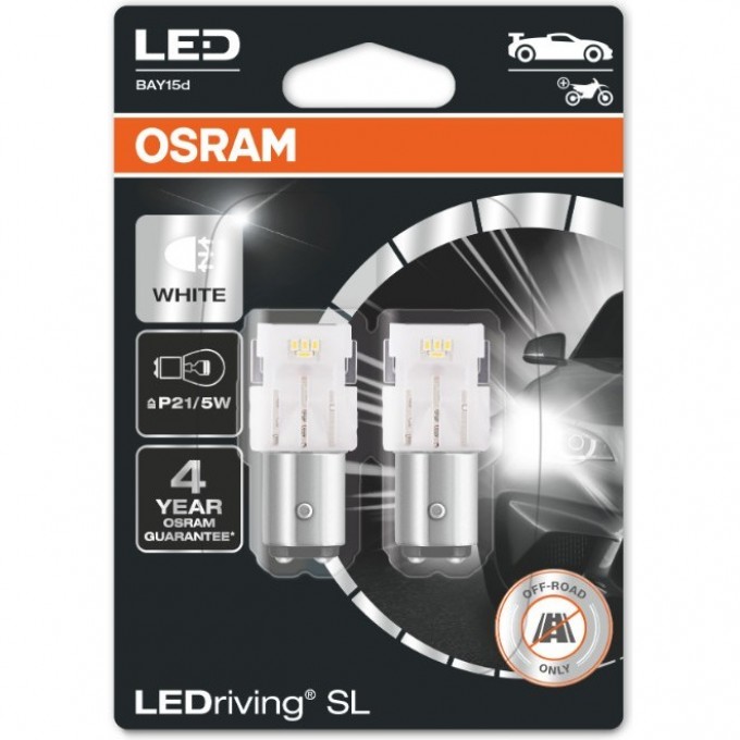 Комплект LED ламп OSRAM ≜ P21/5W LEDRIVING SL 7528DWP-02B GEN3 - Белые 4062172151726