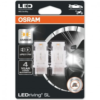ламп OSRAM LED ≜W27/7W LEDRIVING SL 3157DYP-02B AMBER Желтый