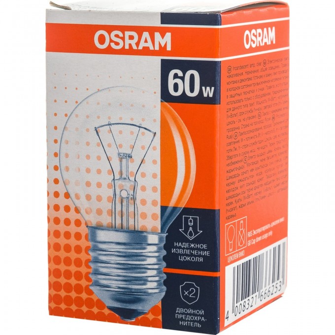 Лампа накаливания OSRAM CLASSIC P CL 60W E27 4008321666253