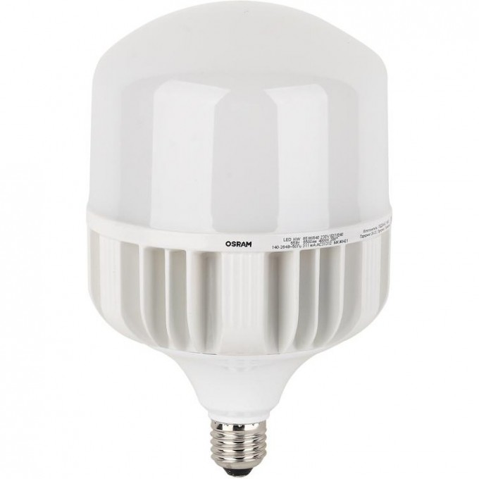 Лампа светодиодная LED OSRAM HW 65Вт T матовая 4000К E27 /E40 6500лм 140-265В угол пучка 200град. 4058075576896