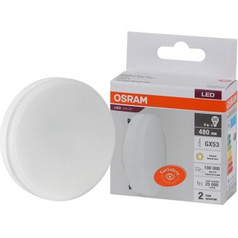 Лампа светодиодная LED OSRAM VALUE LVGX5350 6SW/830 6Вт GX53 230В 10х1