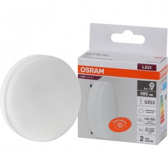 Лампа светодиодная LED OSRAM VALUE LVGX5350 6SW/840 6Вт GX53 230В 10х1