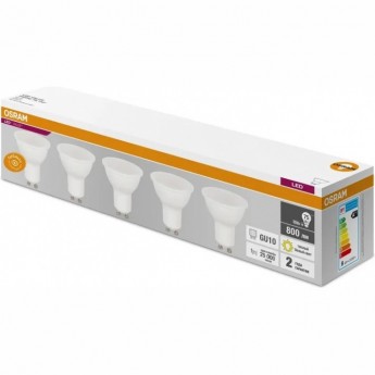 Лампа светодиодная LED OSRAM VALUE LVPAR1675 10SW/830 10Вт GU10 230В 2х5 RU (уп.5шт)