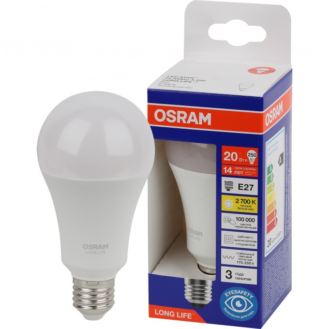 Лампа светодиодная OSRAM LED 20Вт Е27 2700К 2452Лм груша 220В 4099854185427